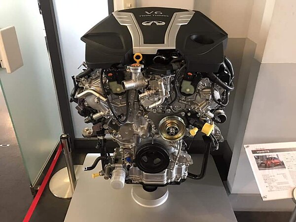 Nissan VR30DDTT Engine at Nissan's Engine Museum in Yokohama, Japan