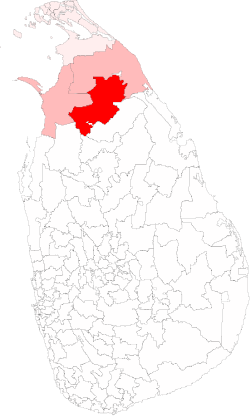 Location of Vavuniya