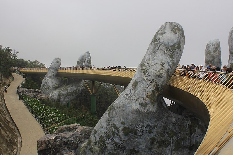 File:Vietnam, Ba Na Hill, Golden Bridge - Laslovarga.jpg