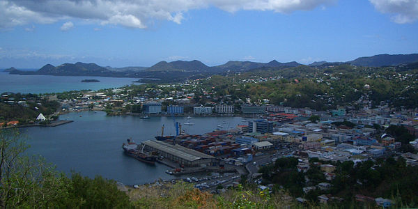 Image: View of Castries Saint Lucia Day 248bdriveb