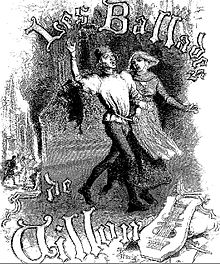 Les refrains des Ballades de Villon deviennent vite célèbres :
Mais où sont les neiges d’antan[59] ?Tout aux tavernes et aux filles[60].Il n’est tresor que de vivre à son aise[61].Il n’est bon bec que de Paris[62].En ce bordeau (bordel) où tenons nostre estat[63].Je crye à toutes gens mercys[64].Autant en emporte ly vens[65].Je congnois tout, fors que moy mesmes[66].Mais priez Dieu que tous nous vueille absouldre[67].Li lesserez là, le povre Villon[68] ?