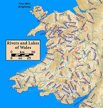 Liste des cours d'eau du pays de Galles