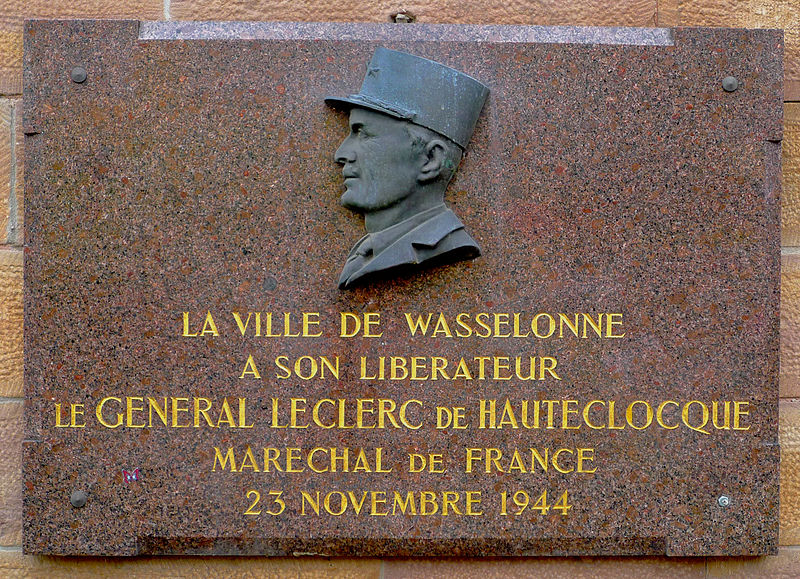 File:Wasselonne plaque commémorative Leclerc.jpg