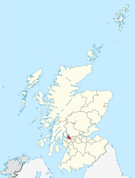 Pozicija Zapadnog Dunbartonshira na karti Škotske