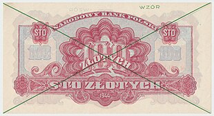 Wzór 100 złotych 1944 obowiązkowym rewers.jpg