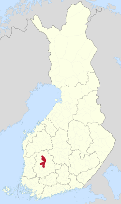 Location of Ylöjärvi in Finland