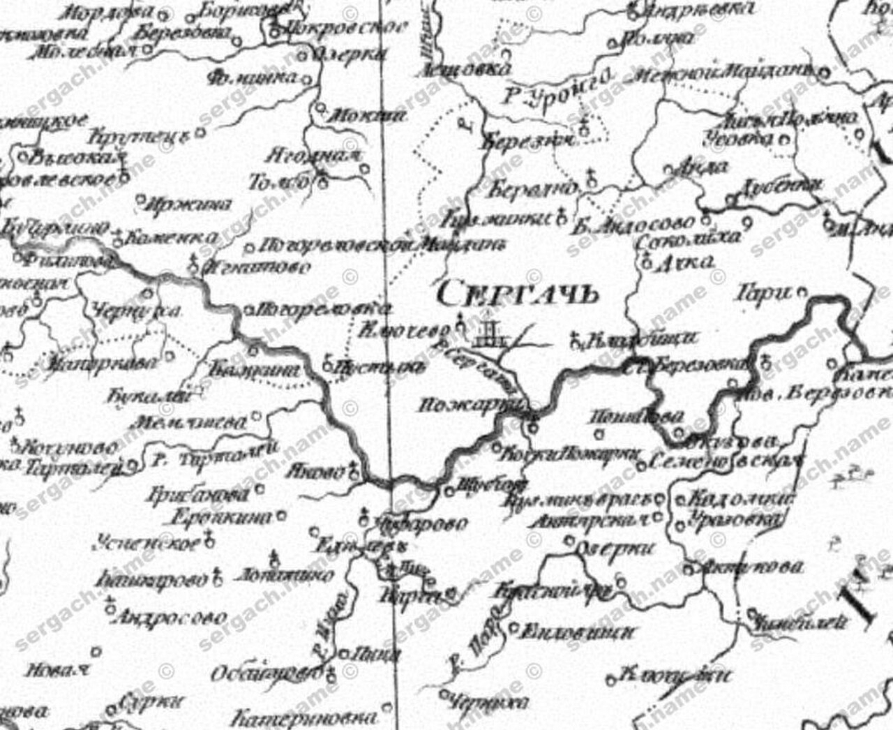 река пьяна на карте нижегородской области