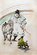 Au Cirque ; Cheval et singe dressés 1899 - Toulouse-Lautrec (Horse and monkey trained)