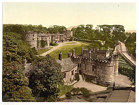 A colourised photochrom of Skipton Castle, c.1890 - 1900 (Skipton Castle, Yorkshire, England) (LOC) (16615429880).jpg