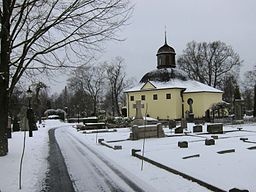 Östra kyrkogården och Östra kapellet i januari 2015.