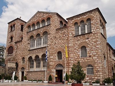 Hagios Demetrios at Thessalonica, destroyed in 1185 and rebuilt by Michael IX.