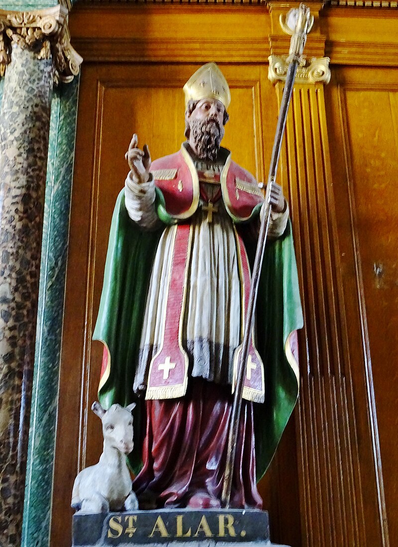 Eglise Saint-Onneau d'Esquibien : statue de saint Alar.