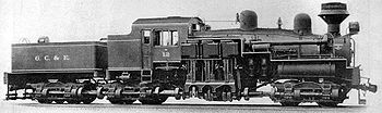 150-ton Class C Shay locomotive built for the Greenbrier, Cheat & Elk RR. 1922 photo. 150-Ton-Shay.jpg