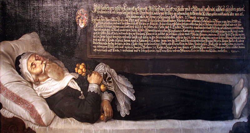 File:1644 Bartholomaeus II. Viatis auf dem Totenbett anagoria.JPG