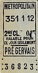 « PX » trace Ticket 2e classe émis le 351e jour de l'année 1911, soit le dimanche 17 décembre 1911.