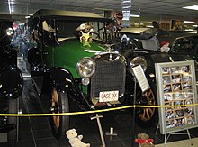 Case manufactured automobiles for a few years. A Case 1920 7-passenger touring car. 1920CaseTallaA.jpg