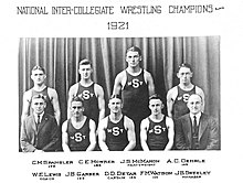 Penn State's 1921 national intercollegiate wrestling championship team 1921 National Wrestling Champions - Penn State.jpg