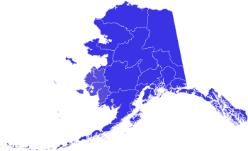 1958 United States Senate election in Alaska results map by borough (Class II).svg