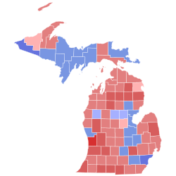 1990 Michigan gubernatorial election results map by county.svg