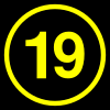 19 čiernych žltých guľatých.svg