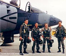 Some 311 Harrier pilots in 1991 1st 4- VMA-311.Pilots,to take the USA AV8B into combat.jpg