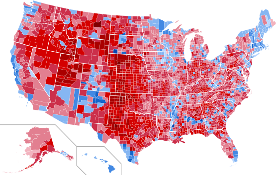 File:2004 United States presidential election results map by county.svg