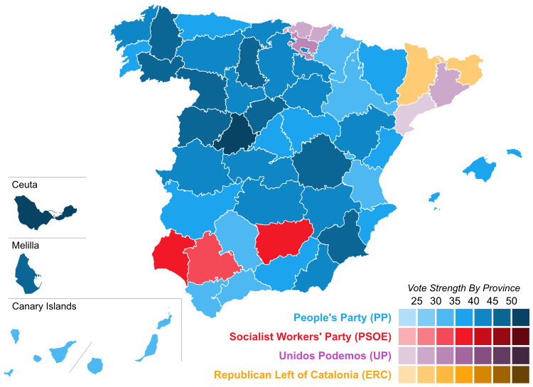 2016 Spanish election - Results.svg