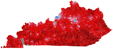 2020 Presidential Election in Kentucky by Precinct.svg