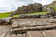 A view of Housesteads Roman Fort along Hadrian's Wall in the United Kingdom.