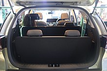 Optional third row seating in a Kia Sonet subcompact crossover 2021 Kia Sonet 7 1.5 Premiere (Indonesia) back seat.jpg