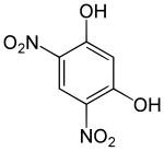 Structural formula of 4,6-dinitroresorcinol