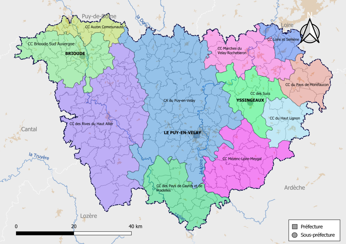 Liste des intercommunalités de la Haute-Loire