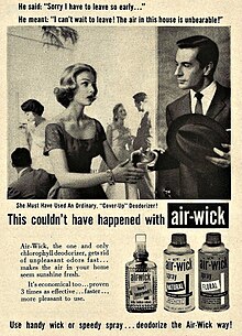 Air Wick print advertisement, 1957 57 Airwick (8179138077).jpg
