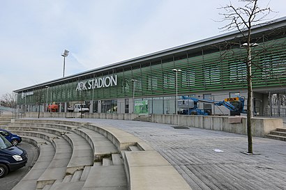 So kommt man zu dem Aok Stadion mit den Öffentlichen - Mehr zum Ort Hier