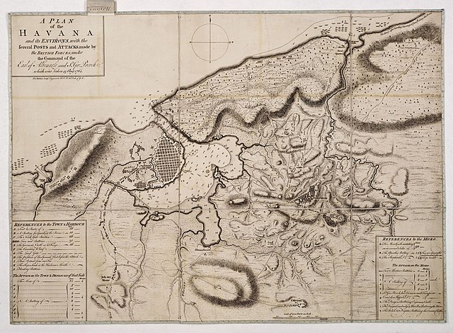 A plan of Havana and its environs in 1762, by Thomas Kitchen