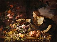 Абрахам Брейгель. «Молода пані обирає смокви», 1669