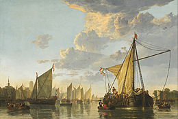 Le Port de Dordrecht, v.1660, huile sur toile, 115 × 170 cm (National Gallery of Art, Washington).