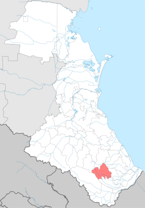 Агульский район на карте