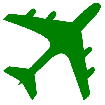 File:Airplane silhouette green.svg