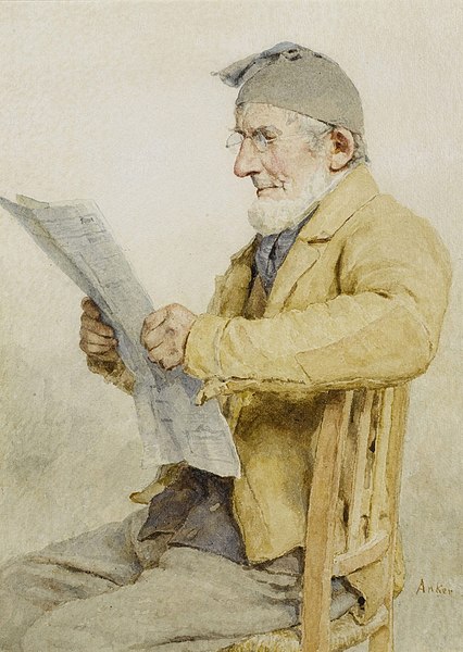 File:Albert Anker - Lesender Inser Bauer.jpg