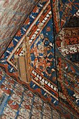 Fotografija poslikanega stropa iz čortena v kompleksu Alči – poslikave iz 12.-13. stoletja.