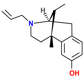 Chemical structure of Allylnormetazocine.