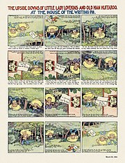 Ambigrams by Gustave Verbeek (1904) - comics The Upside Downs of Little Lady Lovekins and Old Man Muffaroo - At the house of the writing pig.jpg