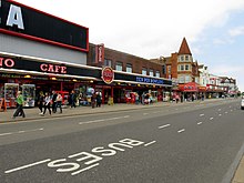 Grand Parade, showing some of the late-20th-century amusements which have replaced hotels and cinemas