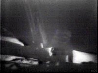 پرونده:Apollo 11 Landing - first steps on the moon.ogv