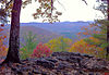 Appalachian Trail's Pine Knob Loop Trail section in Housatonic Meadows State Park — scenic overlook of the Housatonic River valley in Sharon and Cornwall