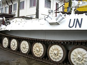 دبابة تابعة لبعثة الأمم المتحدة في ليبريا
