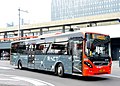 Arriva bus 7705 van het type Volvo 8900 te Leiden Centraal.