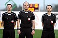 from left to right assistent referee Michael Nemetz, referee Lukas Gnam and assistent referee Michael Obritzberger.}}