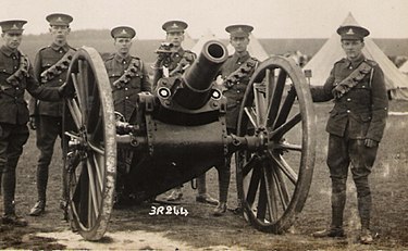 BL 5-inch howitzer and TF gunners in camp before the First World War BL5inchHowitzerCampPrewar.jpg